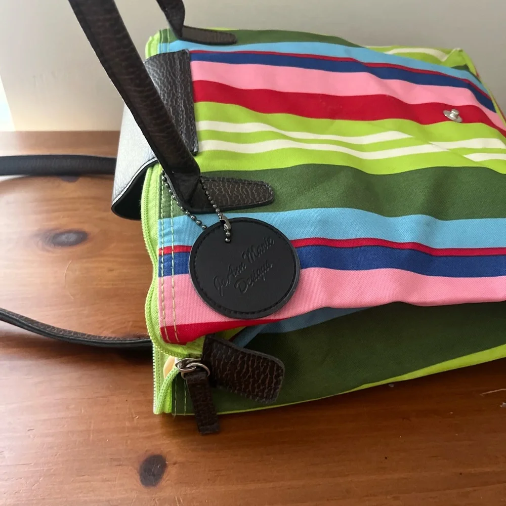 Universal Unisex Multicolored Striped Fold-up Bags by JoAnne Marie Designs - Picture 8 of 12